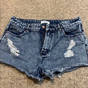high waisted jean shorts